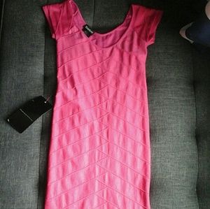 Pink bebe bandage dress